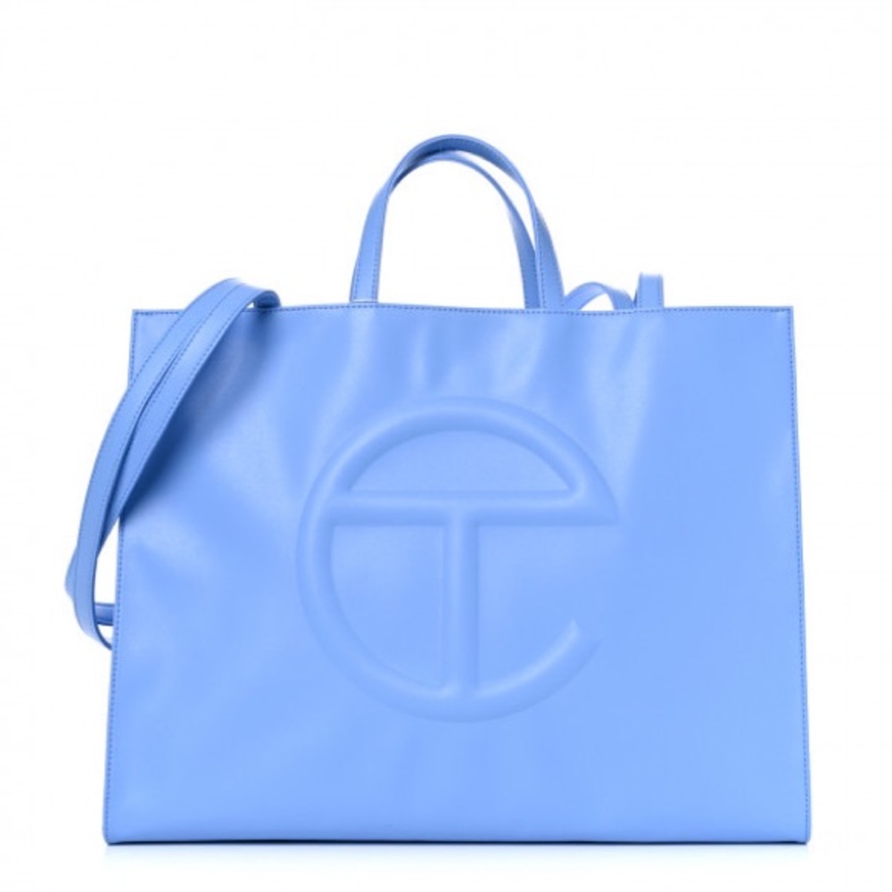 TELFAR Vegan Leather Large Shopping Bag Cerulean